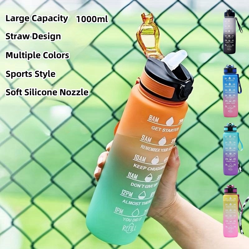 Smart Water Bottle Tracker - Gradient Color 1000mL Large Capacity Outdoor