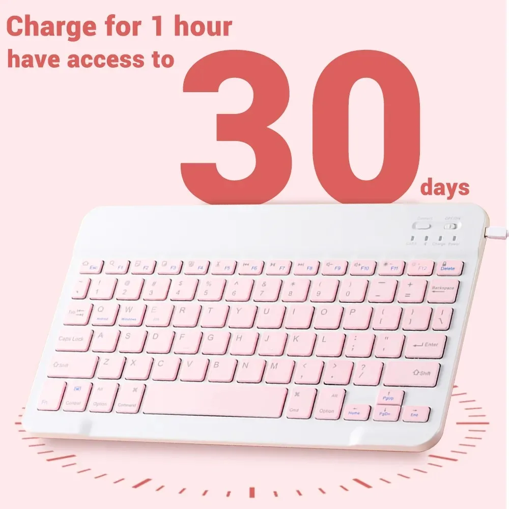 Hebrew Bluetooth Keyboard 10in - Wireless Keyboard Mini review and price