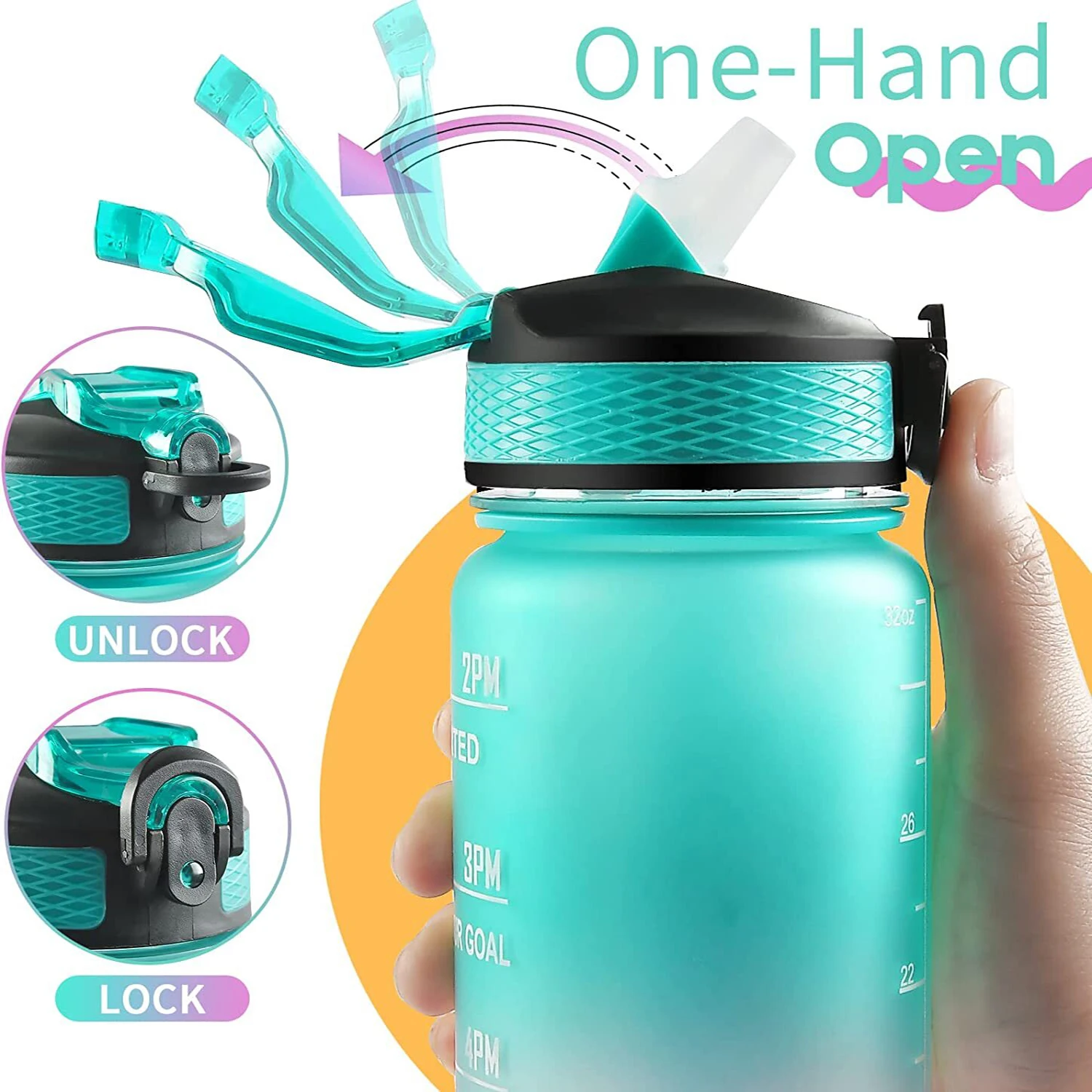 1L Sports Water Bottle with St - Smart Water Bottle Tracker review and price